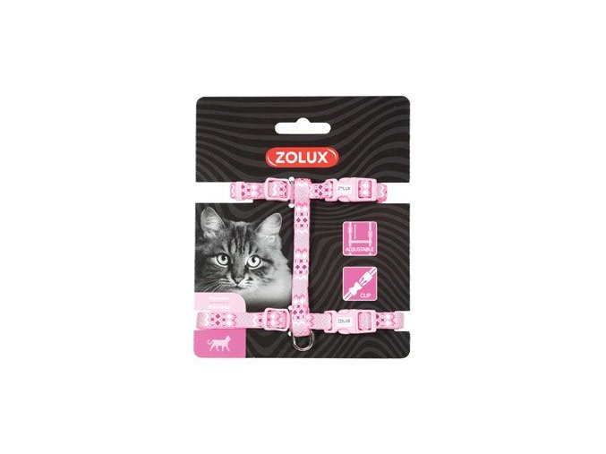 Postroj kočka ETHNIC nylon růžový Zolux