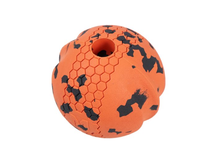 Míček Dog ball | oranžová/černá (Velikost 70x70 mm)