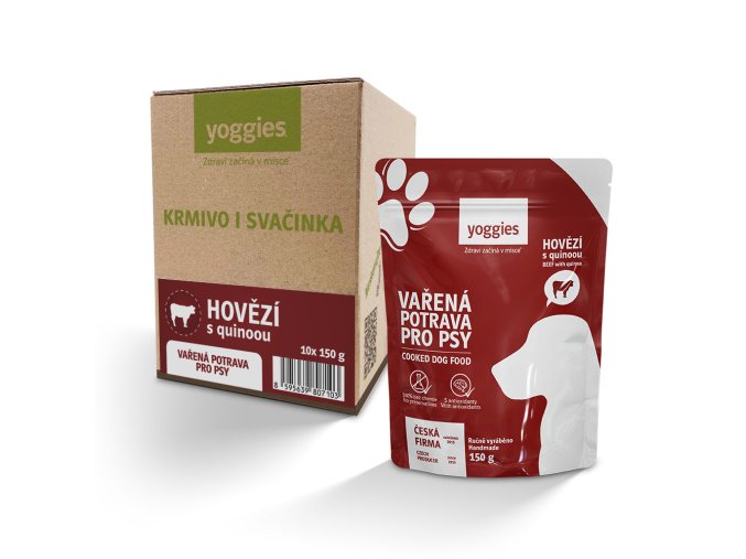 Balení vařené Hovězí maso s quinoou (Hmotnost 10x150g)