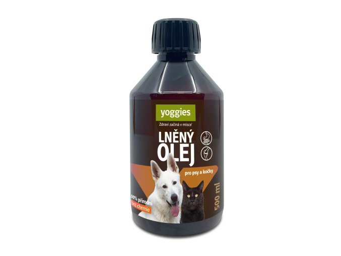 Yoggies Lněný olej pro psy a kočky (Objem 500ml)