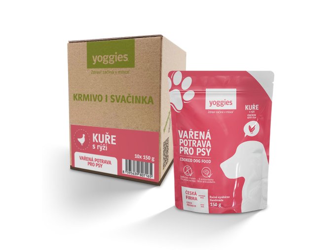 Balení vařené Kuřecí maso s rýží (Hmotnost 10x150g)