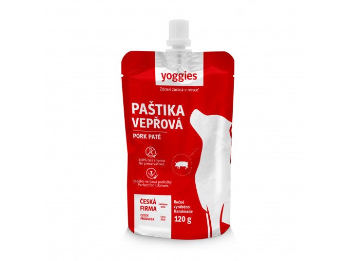 Yoggies paštika - vepřové maso (Hmotnost 120g)