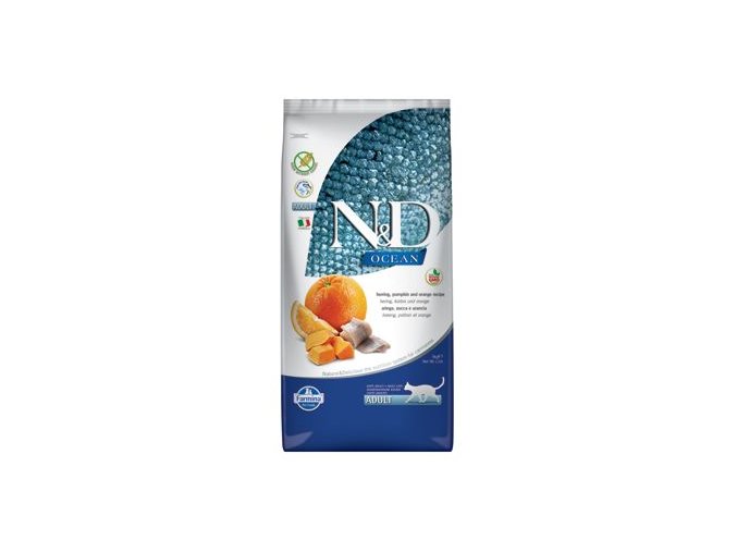 N&D OCEAN CAT Adult Herring, Pumpkin & Orange 5kg