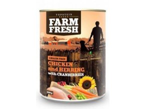 Farm Fresh Dog Chicken&Herring+Cranberries konzer 800g