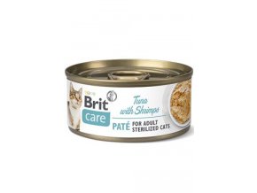 Brit Care Cat konz Paté Sterilized Tuna&Shrimps 70g