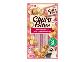 Churu Cat Bites Chicken wraps&Tuna Salmon Purée 3x10g