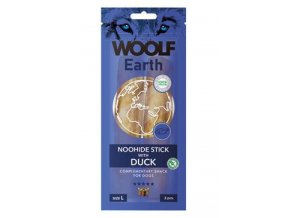 WOOLF pochoutka Earth NOOHIDE L Sticks with Duck 85g