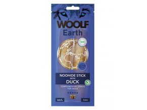 WOOLF pochoutka Earth NOOHIDE L Sticks with Duck 85g