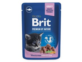 Brit Premium Cat kapsa White Fish for Kitten 100g