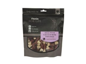 Pochoutka FFL dog treat duck with calcium bone 400g