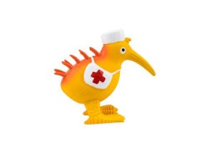 Hračka pes NURSE latex,pískací,oranžová 13cm Kiwi