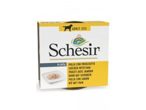 Schesir Dog konz. Adult kuře/šunka 150g