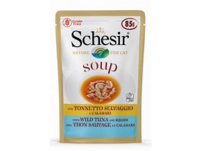 Schesir Cat kapsa Adult Soup tuňák/oliheň 85g