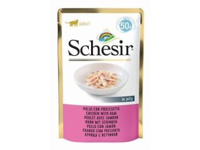 Schesir Cat kapsa Adult kuře/šunka 50g