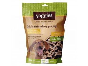 Yoggies bezlepkové suchary pro psy s krůtím masem a lněným semínkem 150g