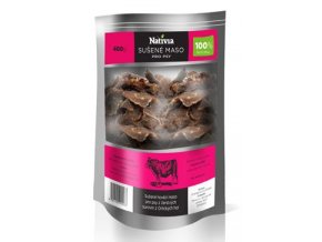 Nativia Sušené hovězí maso pochoutka pro psy 400g