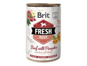 Brit Fresh Dog konz Beef with Pumpkin 400g