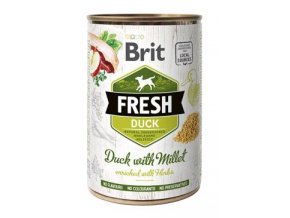 Brit Fresh Dog konz Duck with Millet 400g