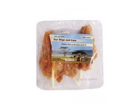 Pochoutka Kuřecí filety na tyčce z buvolí kůže 250g