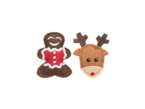 Vánoční hračka kočka Xmas SOB+PERNÍČEK 8cm Trixie