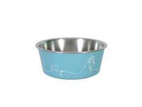 Miska nerez pes LOVE DOG 400ml modrá Zolux