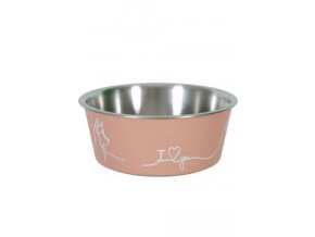 Miska nerez pes LOVE DOG 400ml růžová Zolux