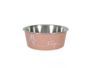 Miska nerez pes LOVE DOG 750ml růžová Zolux
