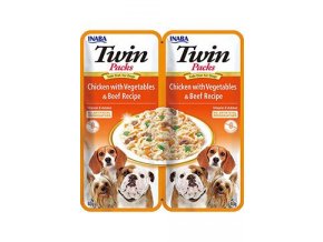 Churu Dog Twin Packs Chick&Veg. & Beef in Broth 2x40g