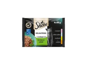 Sheba kapsa Mix výběr v želé 4x85g