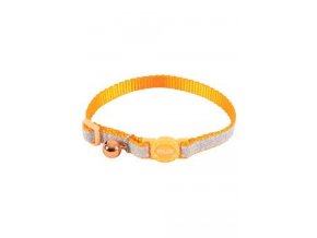 Obojek kočka SHINY nylon oranžový 10mm/30cm Zolux