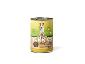 Yoggies konzerva Krůtí a Telecí maso s jablky (Hmotnost 400g)