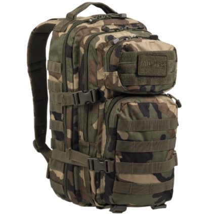 Miltec US Assault Small, Army batoh, vojenský ruksak, Woodland 20l