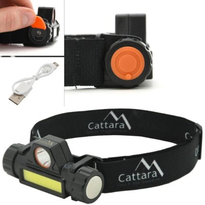 Nabíjacia čelovka Cattara LED USB 120 lm