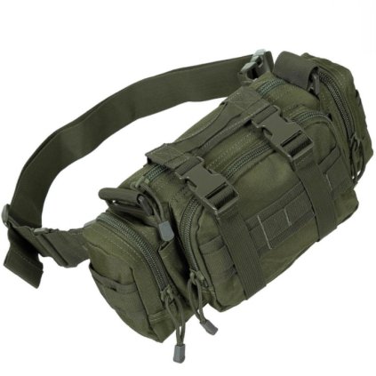 Mfh Hip and Shoulder Bag, taktická pánska taška, pánska ľadvinka, zelená olivová 4l