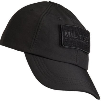 Miltec Softshell bas. cap, pánska zateplená šiltovka čierna