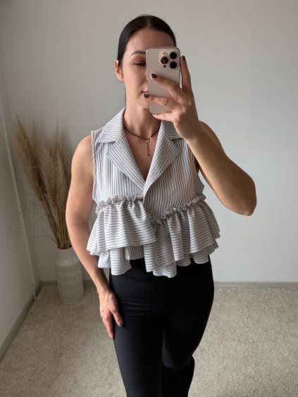 TOP BEZ RUKÁVOV ADELE striped