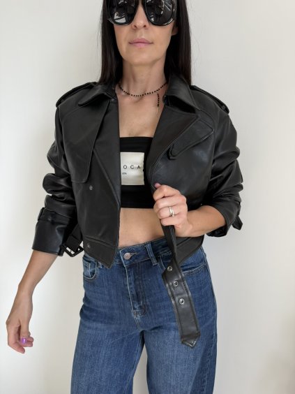 KOŽENKOVÁ BUNDA DENA black