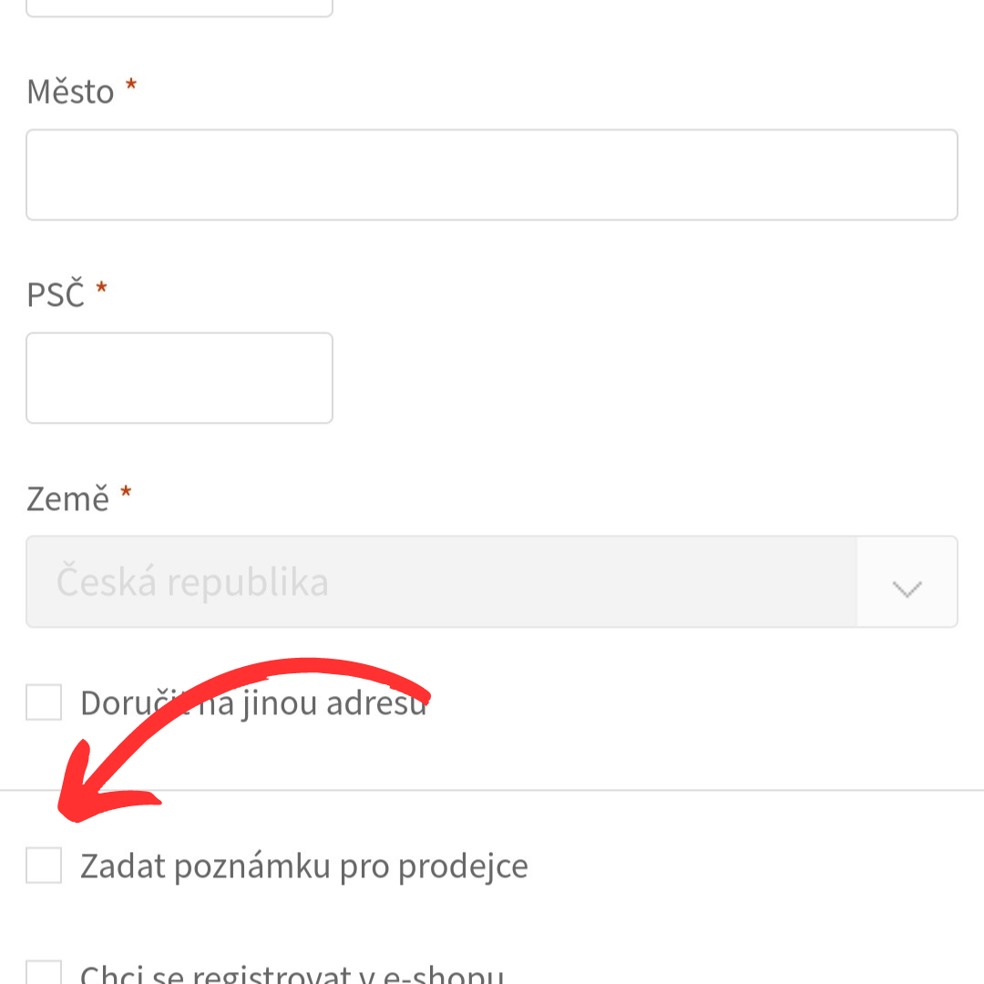 Sem napíšete vaše požadavky, děkujeme