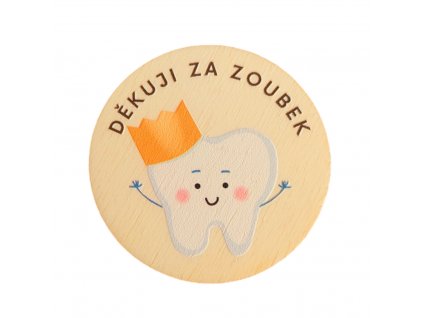 Zoubková víla medaile dřevo děkuji za zoubek