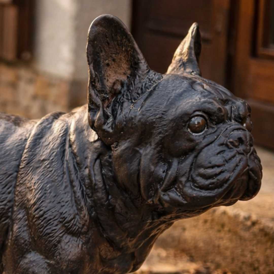 Boční pohled na dekoraci psa