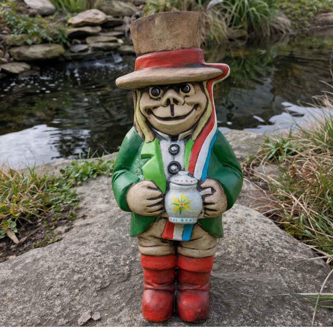 detail keramického vodníka Dušička