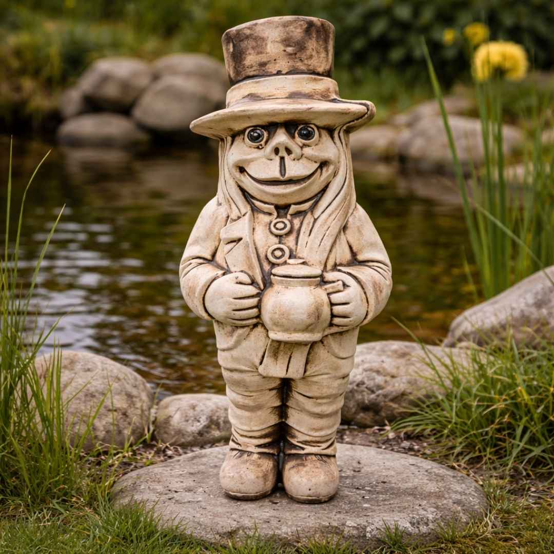 keramický vodník u jezírka