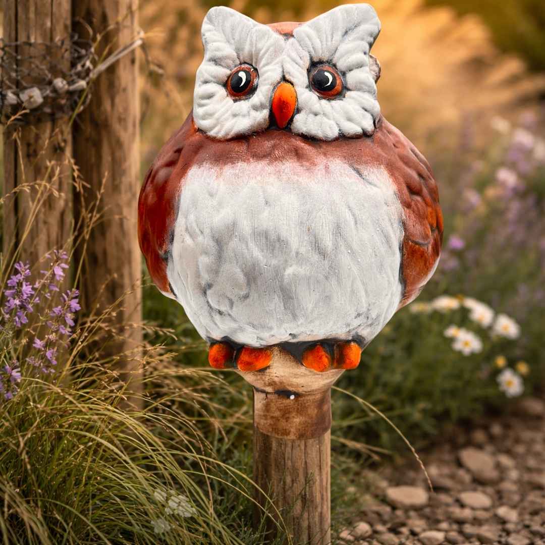 Rozměry keramické plotovky sovy