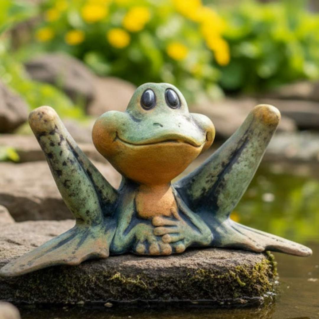 Zelený keramický žabák Žabža