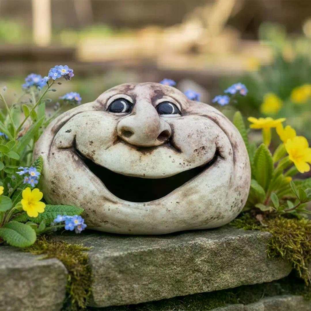 Hihňal v jarní zahradě