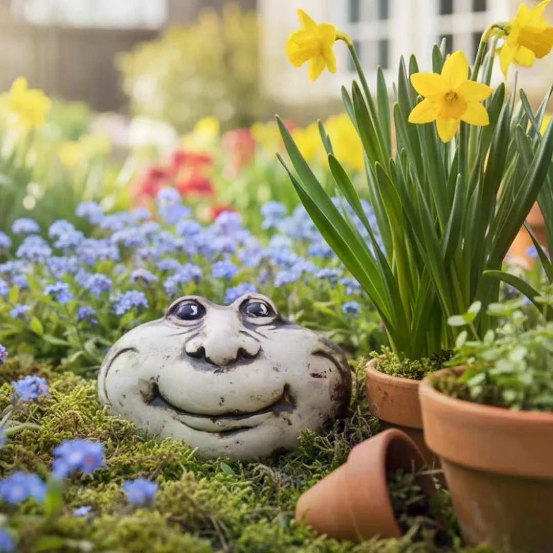 keramický kámen Kukuč v zahradě