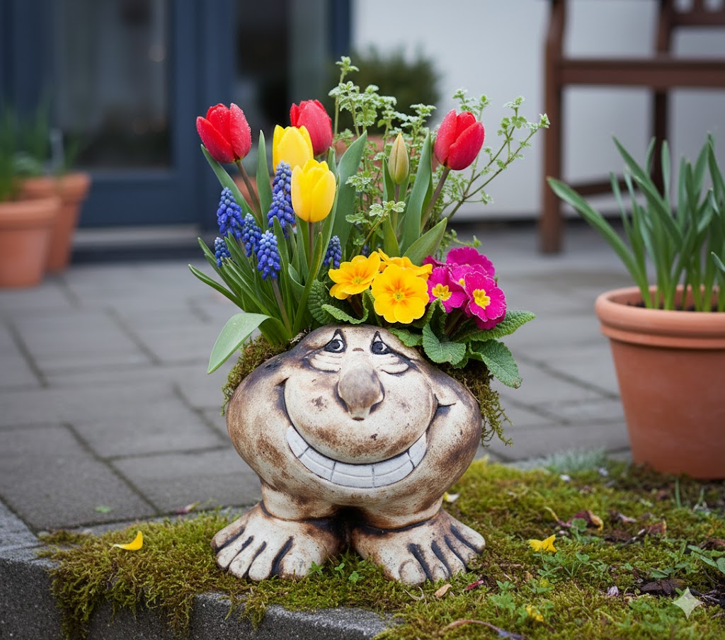 Jarní aranžmá s květináčem