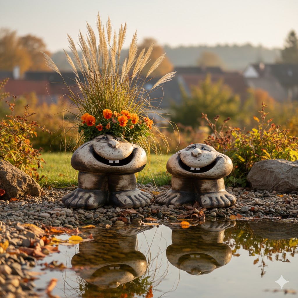 Květináč Dvojzubka v podzimním aranžmá