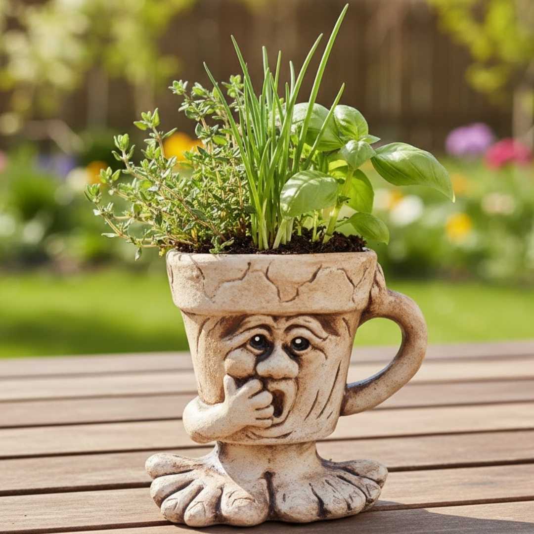 Květináč Malý ospala s jarní výsadbou