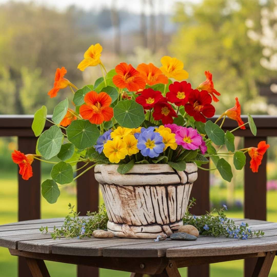 Jarní dekorace s košíkem